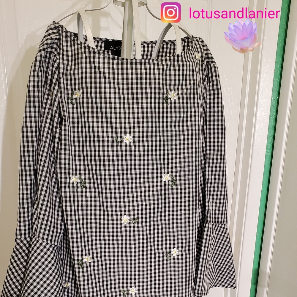 Alyx Gingham & Daisy Blouse Sz XXL
